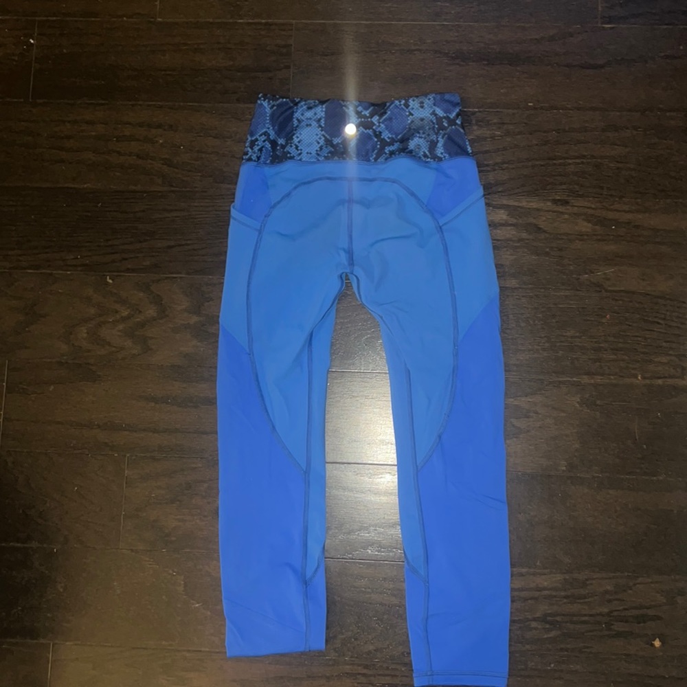 Lulu leggings cropped leggings royal blue
